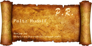 Peltz Rudolf névjegykártya